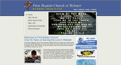 Desktop Screenshot of firstbaptistwebster.org