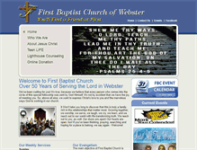 Tablet Screenshot of firstbaptistwebster.org